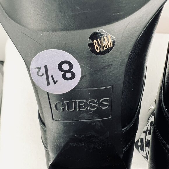 GUESS Women's Grows-R Ankle Boots Knit Logo Platform Black/White Size 8.5 NWOB - Picture 13 of 14